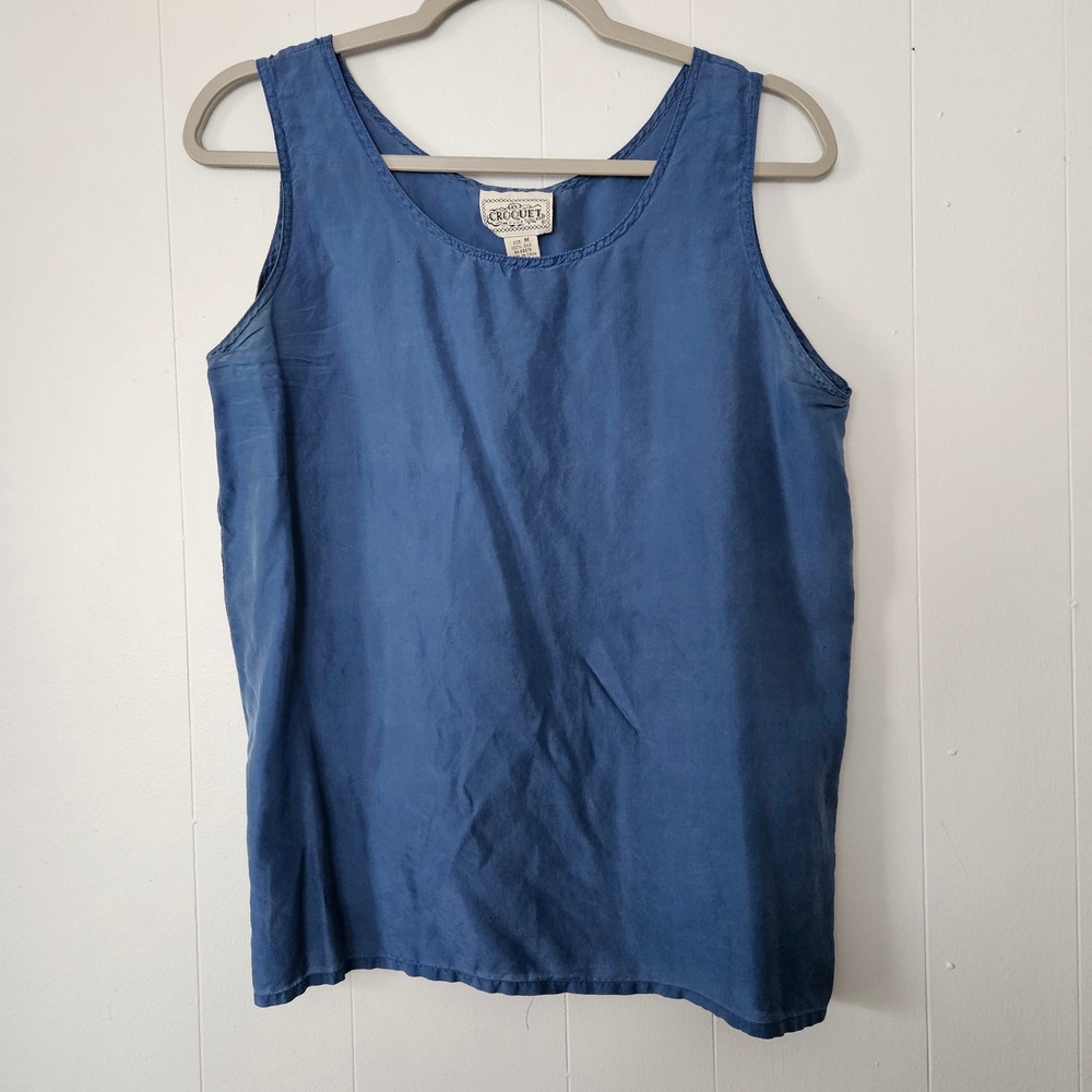 Womens 100% Silk Sleeveless Tank Top Size Medium